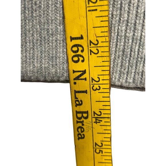 Gap Women's Grey Sweater Minimalist Medium Wool Blend Waffle Knit Crew Neck Warm - Picture 16 of 16